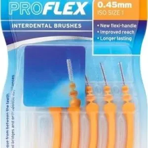 Wisdom Proflex Interdental Brush Orange 0.45Mm